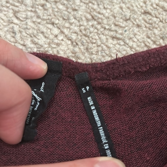 Urban outfitters maroon ribbon strap tank top - Picture 3 of 3